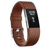 Vancle Bands for Fitbit Charge 2 Special Edition, Adjustable Replacement Accessory Sport Wrist Band (No Tracker), Coffee, Large