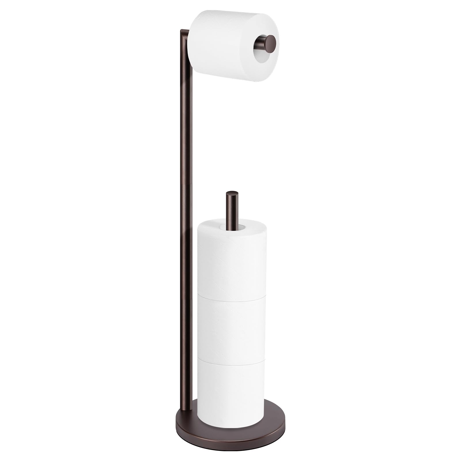Photo 1 of Toilet Paper Holder Stand,Toilet Paper Holder Free Standing,Bronze Toilet Paper Roll Holder for 4 Rolls,Toilet Paper Stand