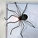 Y- STOP 50 Inch Hairy Halloween Spider,Black Hairy Spider/Tarantula with LED Eyes/Horrible Sound,Best Halloween Decorations