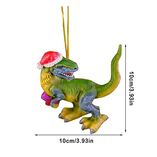 3D Christmas Dinosaur Decoration Pendant Pendant Christmas Ornaments for Home Christmas Tree Decor (B)