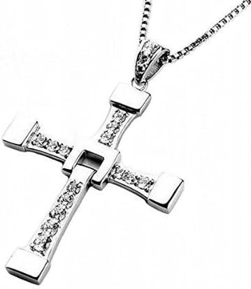 Amazon ビッグサイズ 高品質 ワイルドスピード ヴィン ディーゼル ドミニク トレット 着用 レプリカ 折れ曲がる クロスネックレス 十字架 ワイスピ ネックレス 通販