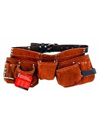Tarea Herramientas t77260 delantal de carpintero con cinturón de piel, 11 pocket