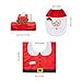 GIM Christmas Decor Happy Santa Toilet Seat Cover and Rug Set for Bathroom (Santa Claus)