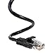 Cables Direct Online Cat6 50FT Network Ethernet Patch Cable, 550Mhz Internet Wire, Compatible with PC, Laptop, Modem, Router, TVs, Printer Cord, Consoles for Home and Office, Black