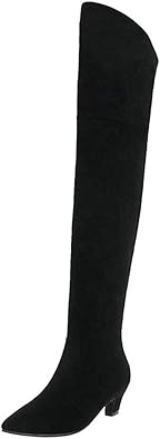 kitten heel thigh high boots