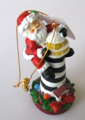 Beachcombers Christmas Ornament Santa On A Lighthouse