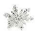 Akianna Silver-Tone Swarovski Element Crystals Snowflake Pin Brooch