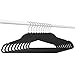 Closet Complete Supreme Quality, Ultra-Heavyweight, 85-gram, Virtually-Unbreakable Velvet Hangers, Ultra-Thin, Space Saving, No-Slip Suit Hangers, 360° Spinning, Chrome Hooks, Black, Set of 25
