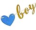 Famoby Gold Glittery It's a Boy Banner for Baby Shower Party