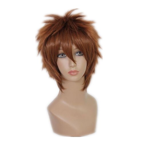 COSPLAZA Cosplay Wig Heat Resistant Brown 30cm Anime Full Hair