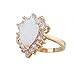ZIS New Design White Fire Opal Water Drop 18K Gold Plated CZ Stone Engagement Jewelry Rings (8)