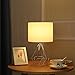 SOTTAE Modern Style Golden Hollowed Out Base Living Room Bedroom Beside Table Lamp, Desk Lamp with White Fabric Shade