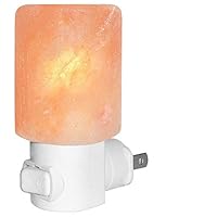 Venhoo Himalayan Salt Lamp Hand Carved Natural Crystal Salt Rock Night Light UL Listed Plug for Air Purifying, Bedroom Decoration and Lighting with Incandescent and LED Color Changing Bulb