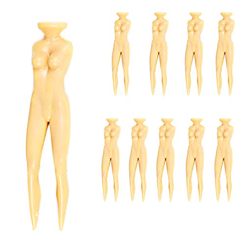 HAIYUE Golf Tees Girl Nude Woman Sexy Lady 3 Inch Plastic Golf Tees Bulk Fun Holder Divot Tools Home Golf Training Pack of 10