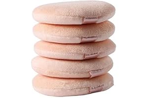 Flocking Makeup Puff5 Pcs Flocking Round Makeup Sponge Air Cushion Powder Puff Blending Sponge for Liquid Cream and Powder At