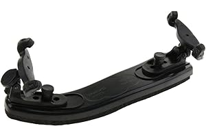 ALMENCLA Adjustable Black Plastic Violin Shoulder Rest For Size 1/2 To 1/8 - Black, 1-2