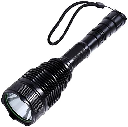 YAOMING Super High Power Waterproof XML T6 1800 Lumens LED Flashlight, 500 Meters Lighting Distance ,5 Modes Adjustable Torch,Best for Security,Patrols,Hunting,2x18650 Rechargeable Batteries(Included)