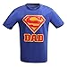 Justice League Superman Apparel Super DAD Logo T-Shirt for Men (XL)