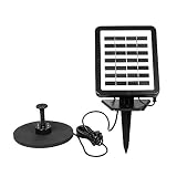 Decdeal Solar Fountain Pump with LED Lighting, 1.5W Floating Solar Panel Submersible Water Pump Kit, Battery Backup, for Bird Bath Garden Pond
