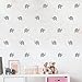 Set of 36 Cute Elephant Wall Stickers – Removable Vinyl Decals for Kids Room, Baby Nursery, or Playroom – Adorable Animal Art for Bedroom Decor and DIY Mural Projects (Light Gray)