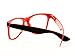 Goson Vintage Hipster Nerd Red Black two tone Frame/Clear Lens Wayfarer 57 mm Glasses