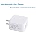 Deebo 4.8A 24W Dual USB Universal Wall Charger Adapter with Smart Tech and Foldable Plug