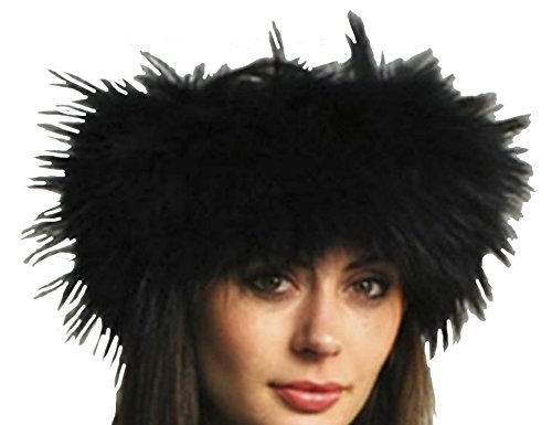 SCARVES- FUR-FOX HEADBAND FROM CASHMERE PASHMINA GROUP (BLACK RACCON)