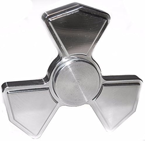 Tri Blade Hand Spinner FIDGET TOY CNC Machined from Billet Aluminum MADE IN AMERICA Full Ceramic Bearing w/Button Caps - Increase Focus ADHD …