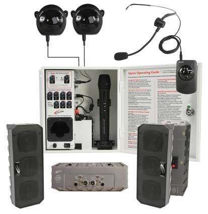 Califone PA-IRSYS Infrared Classroom Two Speaker System; Connects with PC/MAC teleconference systems such as Microsoft Netmeeting, enables the entire class to participate in conference calls