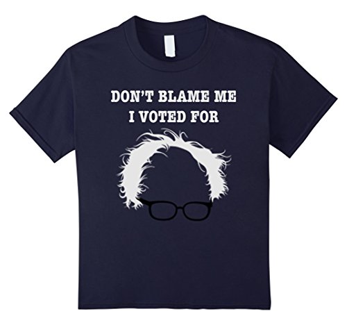 Kids Don't Blame Me I Voted For Bernie Sanders Feel the Bern Tee 10 Navy