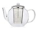 Francois et Mimi Borosilicate Glass Tea Pot with Tea Infuser, Micro-mesh Filter, 40oz
