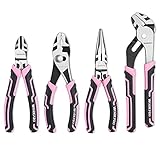 WORKPRO 4-Piece Pliers Set, Premium CR-V Construction Pliers Tool Sets Including