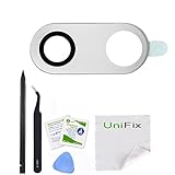 Unifix Rear Back Camera Lens Repair Cover Glass [2 Pack] Replacement For LG V30 H930 H931 H932 H933 H930DS LS998U VS996 US998 (Silver) + Repair Toolkit