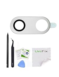 Unifix trasera para bicicleta Reparación para Lente de Cámara Cubierta de vidrio de repuesto para LG V30 h930 H931 h932 h933 h930ds ls998u vs996 us998 (Plata) + Herramientas de reparación Kit