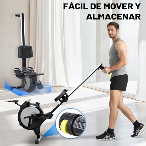Máquina de Remo para casa, Máquina Remo casa con 16 Niveles de Resistencia, Pantalla LCD, Rowing Machine Magnético súper silenciosa, Nuevo Diseño, Mquina De Remo Profesional Gym En Casa
