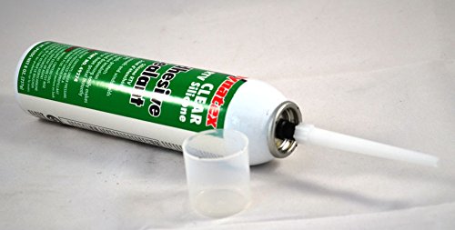 Dynatex 49274 RTV Silicone Adhesive Sealant, 8 oz Automatic Can, Clear