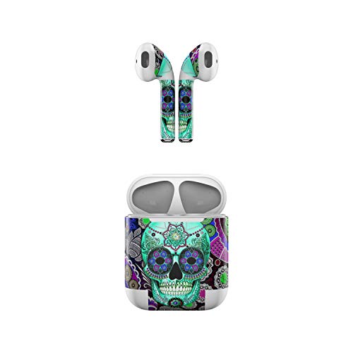 Skin Decals for Apple AirPods - Sugar Skull Sombrero - Sticker Wrap - Thumbnail 6