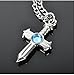 Yamasaki Fairy Tail Gray Fullbuster Cross Necklace Cosplay, Blue