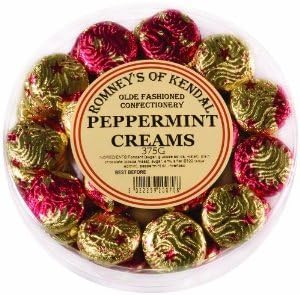 ROMNEY'S OF KENDAL Peppermint Creams 375g / 13.22oz (Suitable for Vegetarians)