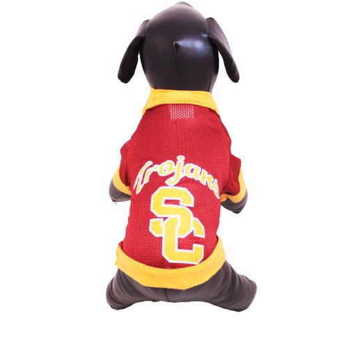 All Star Dogs NCAA USC Trojans Athletic Mesh Dog Jersey (Team Color, X-Small)