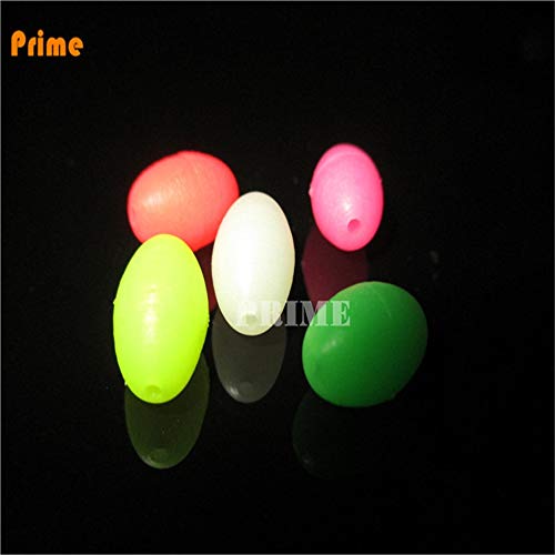 Jammas 100pcs/lot 710 812 Fishing plastic hard oval beads Fly Fishing Lure Snapper Rig DIY Terminal Accessories - (Color: 7x10 Red)
