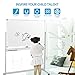 Mobile Whiteboard, Double Sided Dry Erase Board Aluminum Frame, Rolling Stand White Board & Accessories with 4 Markers, 1 Eraser, 12 Push Stickers (48x32)