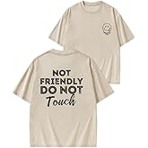 IRON PANDA Funny Gym Shirts for Wome-Short Sleeve Workout Tshirts-Running Athletic Tees & Dry Fit -Not Friendly,do not Touch