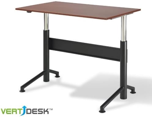 Vertdesk 30" x 48" Electric Adjustable Stand Up Desk (Cherry with Black Base)