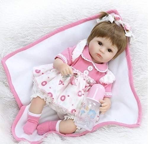 Amazon 優しいお顔 女の子 リボーンドール 赤ちゃん人形 ベビー人形 ベビードール 抱き人形 リアル かわいい 乳児 お世話セット 17イ 抱き人形 ホビー