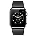 Compatible with Apple Watch Band, BELONGME 38mm 40mm Watch Band Genuine Leather Strap Stainless Metal Buckle Compatible Apple Watch Series 4(40mm),Series 3, 2, 1(38mm) Sport & Edition- Black