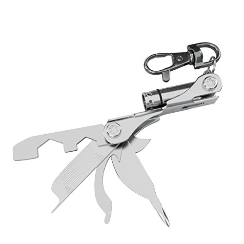 Keychain Flashlight 11 Piece Mini Multi Tool Survival Gadget Best