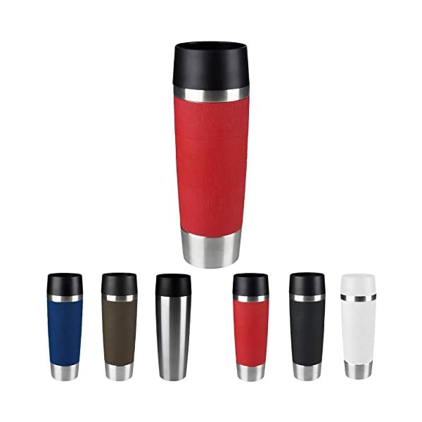 Emsa 515617 Travel Mug Classic Grande | 500ml | Thermobecher | Isolierbecher | hÃ¤lt 6h heiÃ, 12h kalt | 100% dicht | Easy Quick-Press-Verschluss | 360Â°-TrinkÃ¶ffnung | Rot | 1 StÃ¼ck (1er Pack)