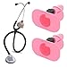 StatGear S3 Stethoscope Tape Holder - Medical Items for Nurses, Paramedics, EMT, EMS - Pack of 2 (Pink)