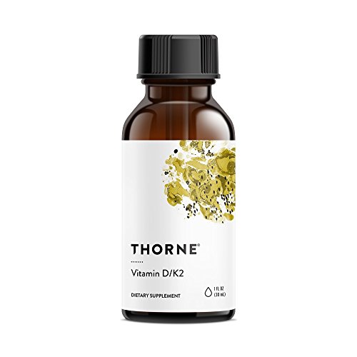 Thorne Research - Vitamin D/K2 Liquid (Metered Dispenser) - Dietary Supplement with Vitamins D3 and K2 to Support Healthy Bones and Muscles - 1 fluid ounce (30 mL)